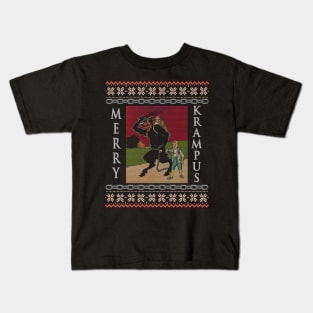 Krampus Ugly Christmas Sweater Funny Xmas Kids T-Shirt